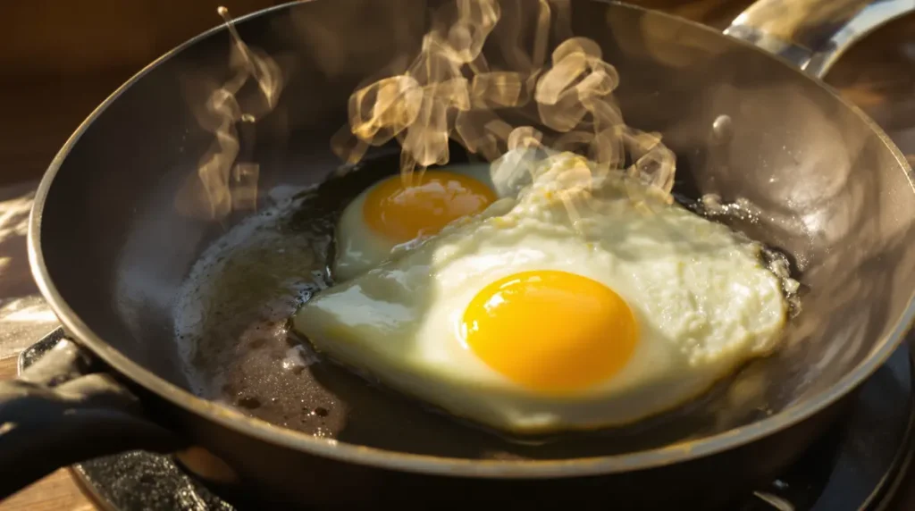 J’ai remplacé l’huile et le beurre dans mes œufs frits : un plat plus léger mais tout aussi gourmand