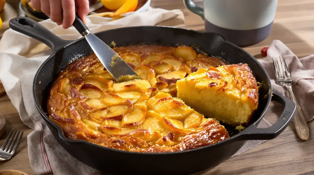 Je fais ce gâteau aux pommes à la poêle : ultra simple, rapide, sans four et 100 % réconfort