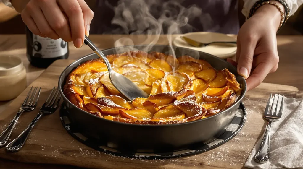 Julie Andrieu révèle la recette de son gâteau aux pommes favori « bien meilleur qu'une simple tarte »