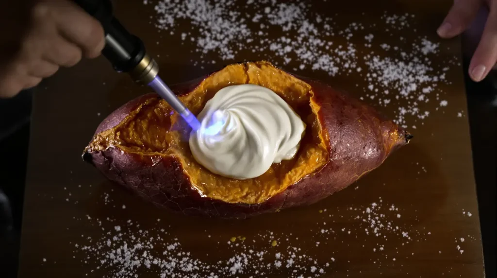 Sous la croûte caramélisée : la patate douce cuite entière à la japonaise qui ensorcelle l’hiver avec sa crème brûlée fondante