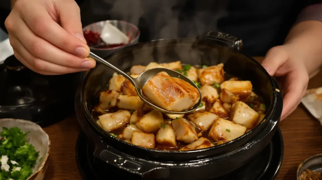 Un voyage de douceur et de fondant : le porc au caramel si tendre mijoté à la noix de coco pour le nouvel an chinois