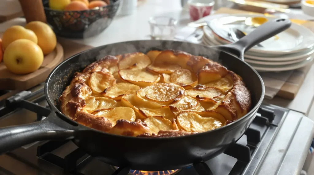 Gâteau aux pommes à la poêle : la recette express et réconfortante à faire sans four