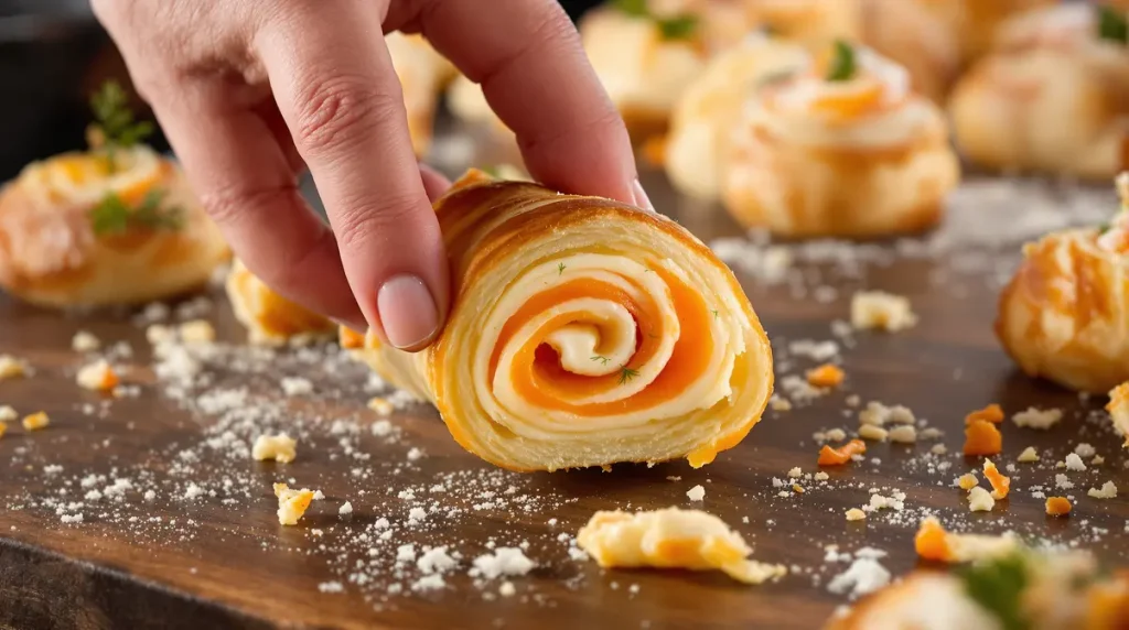 Trop simples pour être si bons ? Ces petits roulés feuilletés au fromage et saumon volent la vedette à toutes les verrines